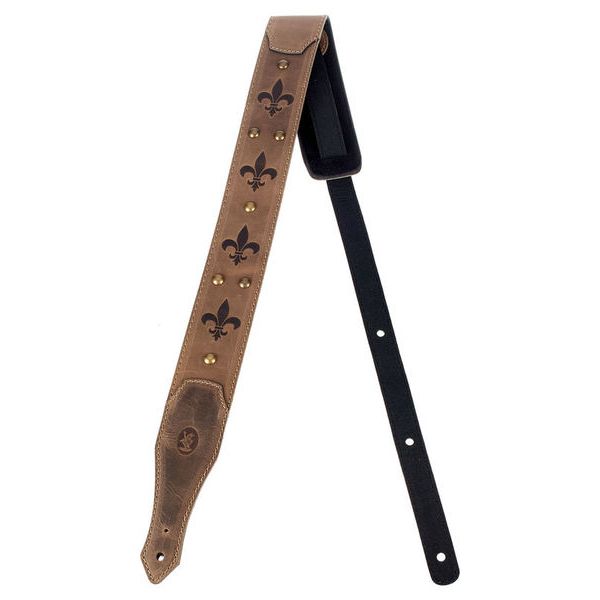 Minotaur Fleur de Lis Guitar Strap Sage