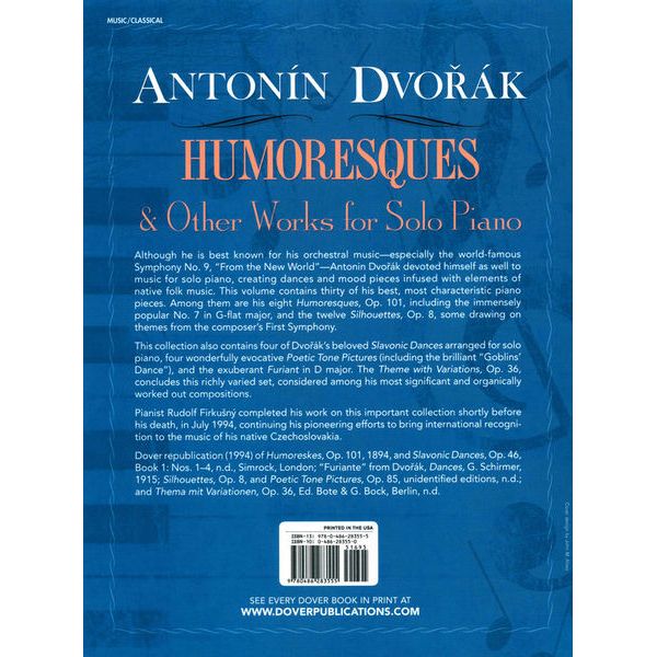 Dover Publications Dvorak Humoresques