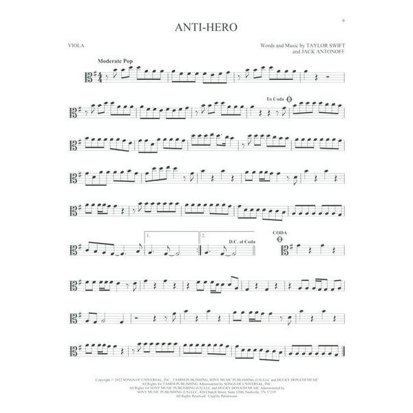 Hal Leonard 101 Top Hits for Viola