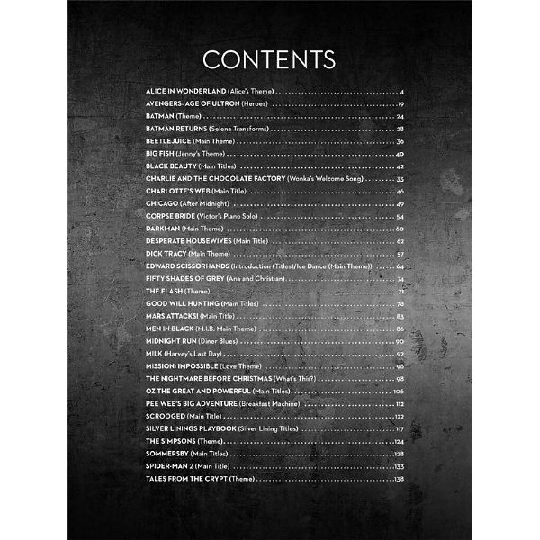 Hal Leonard Movie & TV Music Danny Elfman