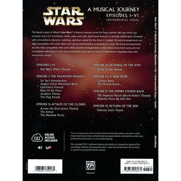 Alfred Music Publishing Star Wars Journey I-VI Violin