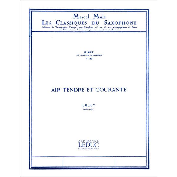 Alphonse Leduc  Lully Air Tendre Et Courante