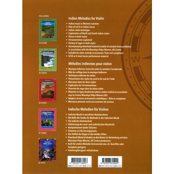 Schott Indian Melodies Violin