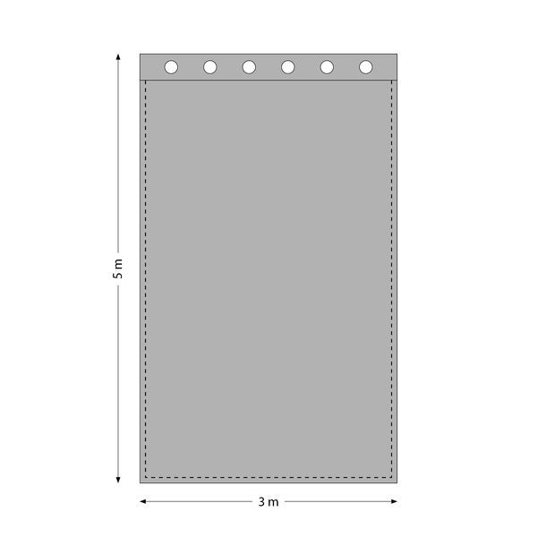 Stairville Curtain 300g/m 3.0x5.0m Wh