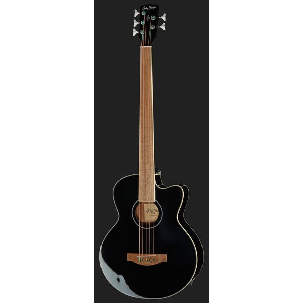 Harley Benton B-35BK-FL Acoustic Bass w/Bag