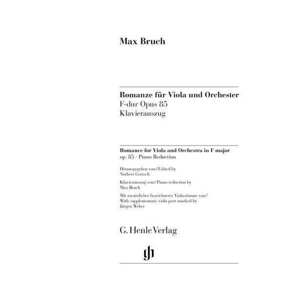 Henle Verlag Bruch Romanze F-Dur Viola