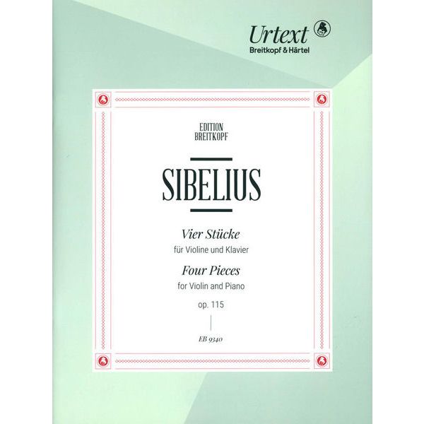 Breitkopf & Hrtel Sibelius 4 Stücke Violine