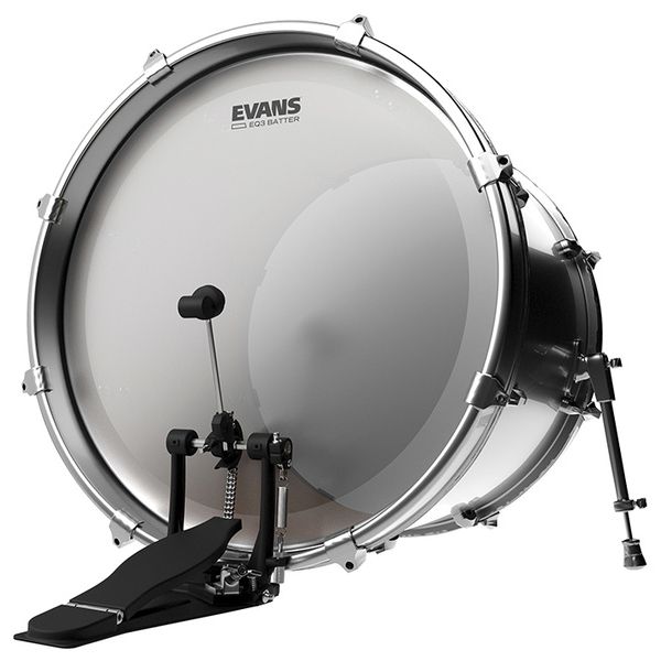 Evans 22" EQ3 Bass Drum Frosted