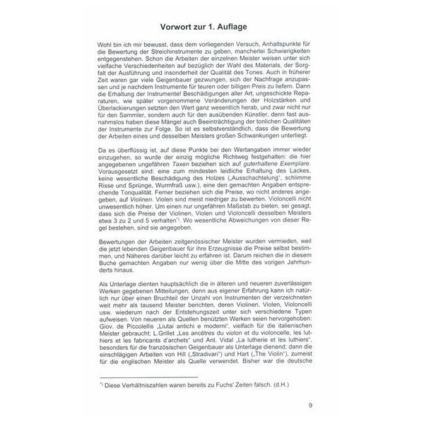 Friedrich Hofmeister Verlag Taxe der Streichinstrumente