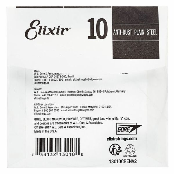 Elixir .010 Plain Steel