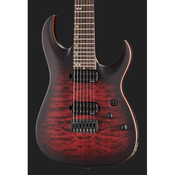 Harley Benton Amarok-7  BKRD Quilted Burst