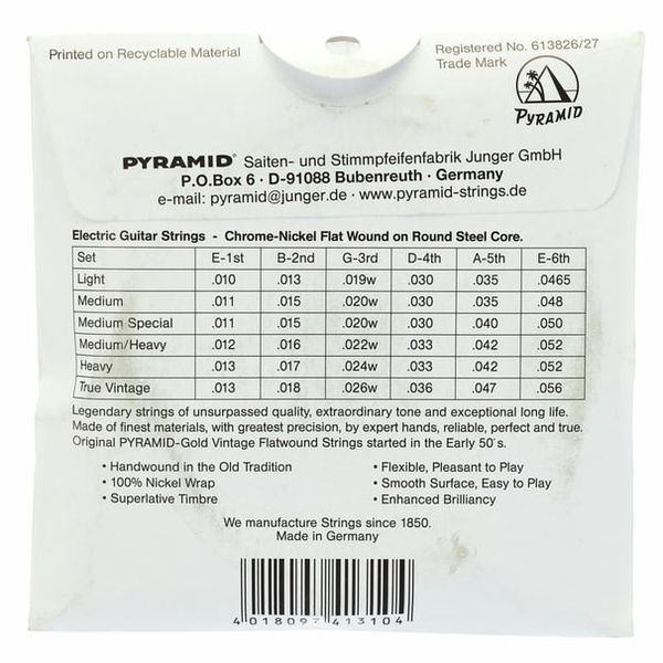 Pyramid Gold True Vintage Flatwound