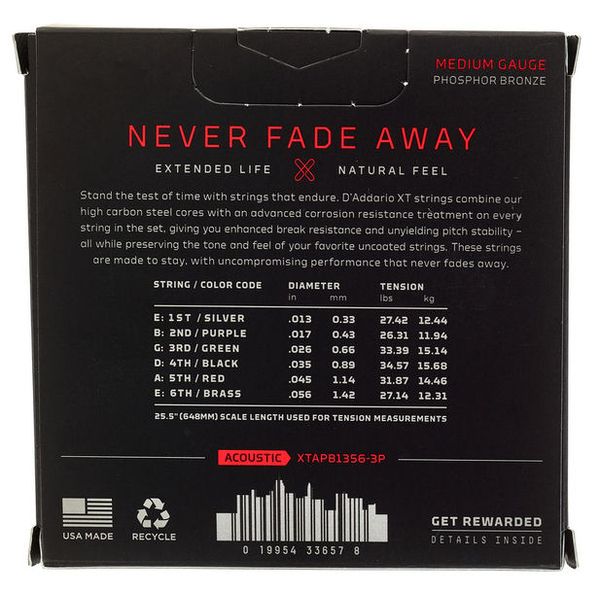 Daddario XTAPB1356-3P Medium