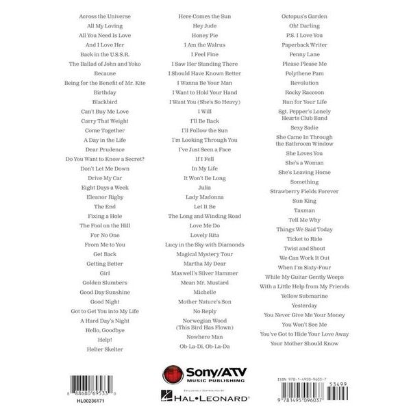 Hal Leonard The Beatles Sheet Music