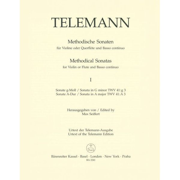 Brenreiter Telemann Methodische Sonaten