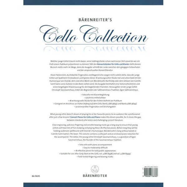 Brenreiter Konzertstücke Cello