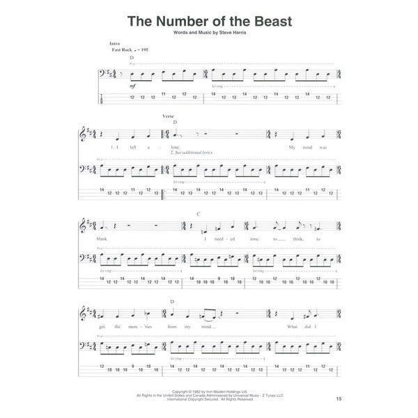 Hal Leonard Bass Play-Along Iron Maiden