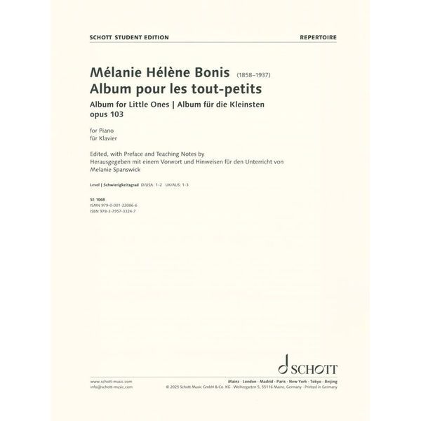 Schott Bonis Album pour les tout