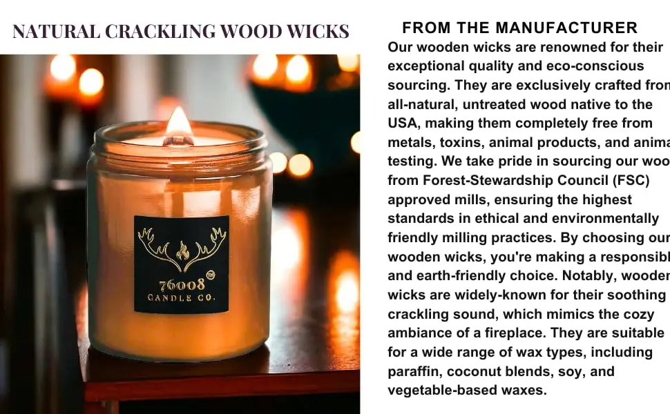 76008 Candle Co. Dulce Pumpkin Scented Candle | Signature Amber Glass Jar (8 oz.) | Luxury Candles For Home | Wood Wick Soy Candles |