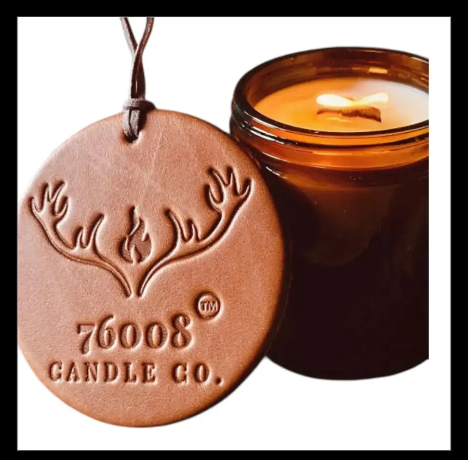 Leather and Sandalwood Candle | Scented Candles for Men | Masculine Home Decor | Made in America Products