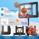 4.4-10 Feet Portable Basketball Hoop Adjustable with 2 Wheels and Fillable Base