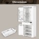 72 Inch Freestanding Kitchen Pantry Cabinet 4 Doors Storage Cupboard Shelves Drawer
