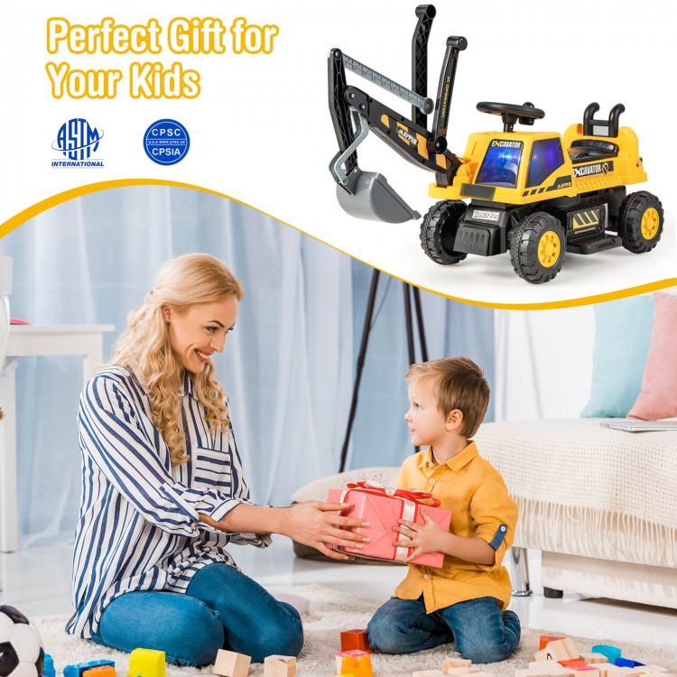Kids ASTM Certificated Powered Ride On Bulldozer with Front Digger Shovel