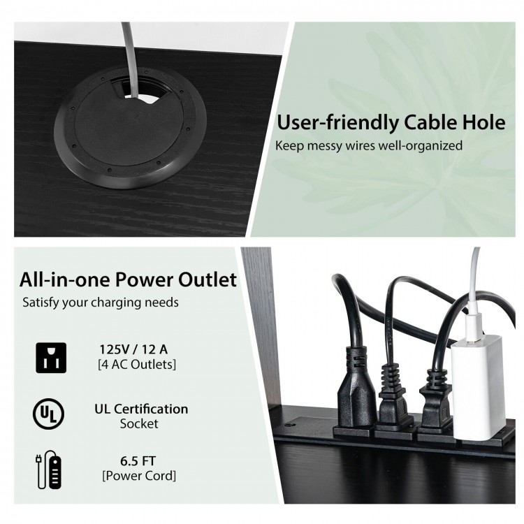 55 Inch Floating TV Stand with Power Outlet