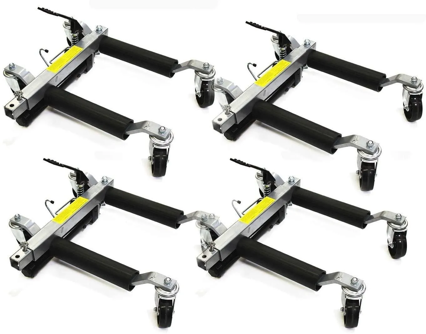 Stark 4-Pack Wheel Dolly Car Skates, 1500LBS Capacity, Hydraulic, Ratcheting Foot Pedal, Universal Wheels, Steel Construction