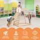 6-in-1 Jungle Gym Wooden Indoor Playground with Double-Sided Ramp and Monkey Bars