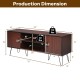 59 Inch Retro TV Stand for TVs up to 65 Inch with 6 Metal Legs
