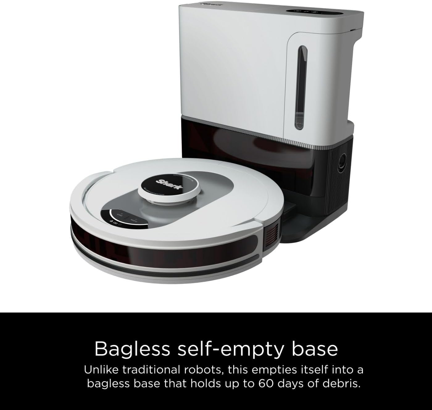 Shark AI Ultra Robot Vacuum, Voice Control, Matrix Clean, Self-Empty Base, Pet-Friendly, Carpet & Hard Floors, Silver/Black