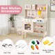 Play Kitchen Height Adjustable with Microwave and Lights and Sounds