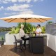 10 x13 Feet Rectangular Cantilever Umbrella with 360° Rotation Function