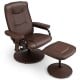 360°Swivel Massage Recliner Chair with Ottoman