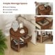 2-Tier Round End Table Mid Century Modern Nightstand
