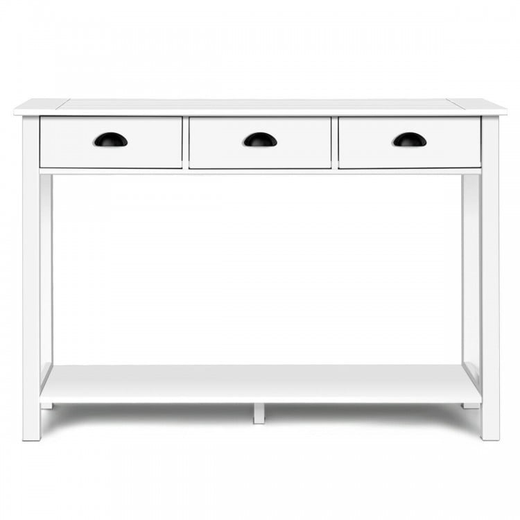 47 inch Entryway Hall Table Side Desk Accent Table with Drawers Shelf