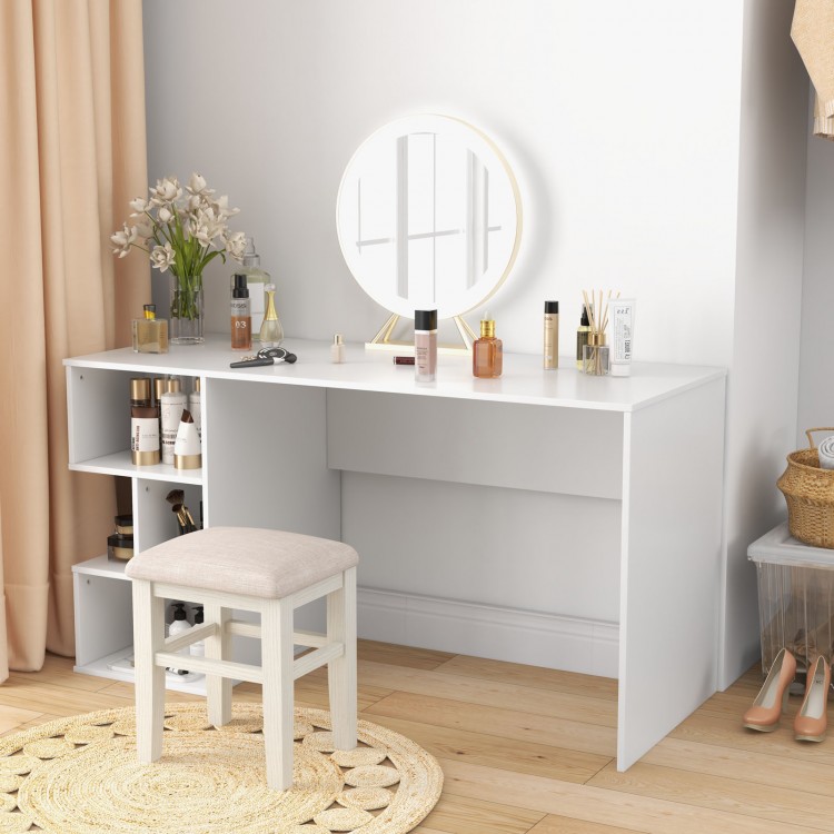 Modern Computer Desk with 3 Tier Storage Shelves for Home Office