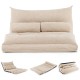 Adjustable Floor Sofa Bed with 2 Lumbar Pillows