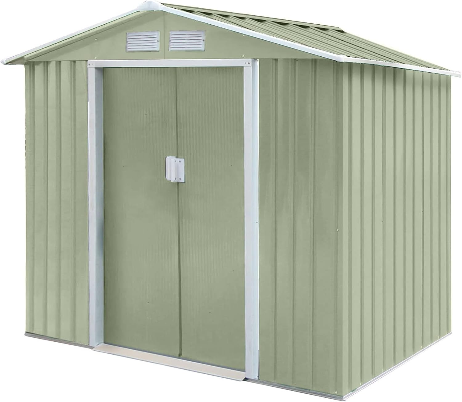 HATTORO S100 XL Metal Udstyrshus Forskellige størrelser Udstyrsskur Have Skure Havehus Grå An