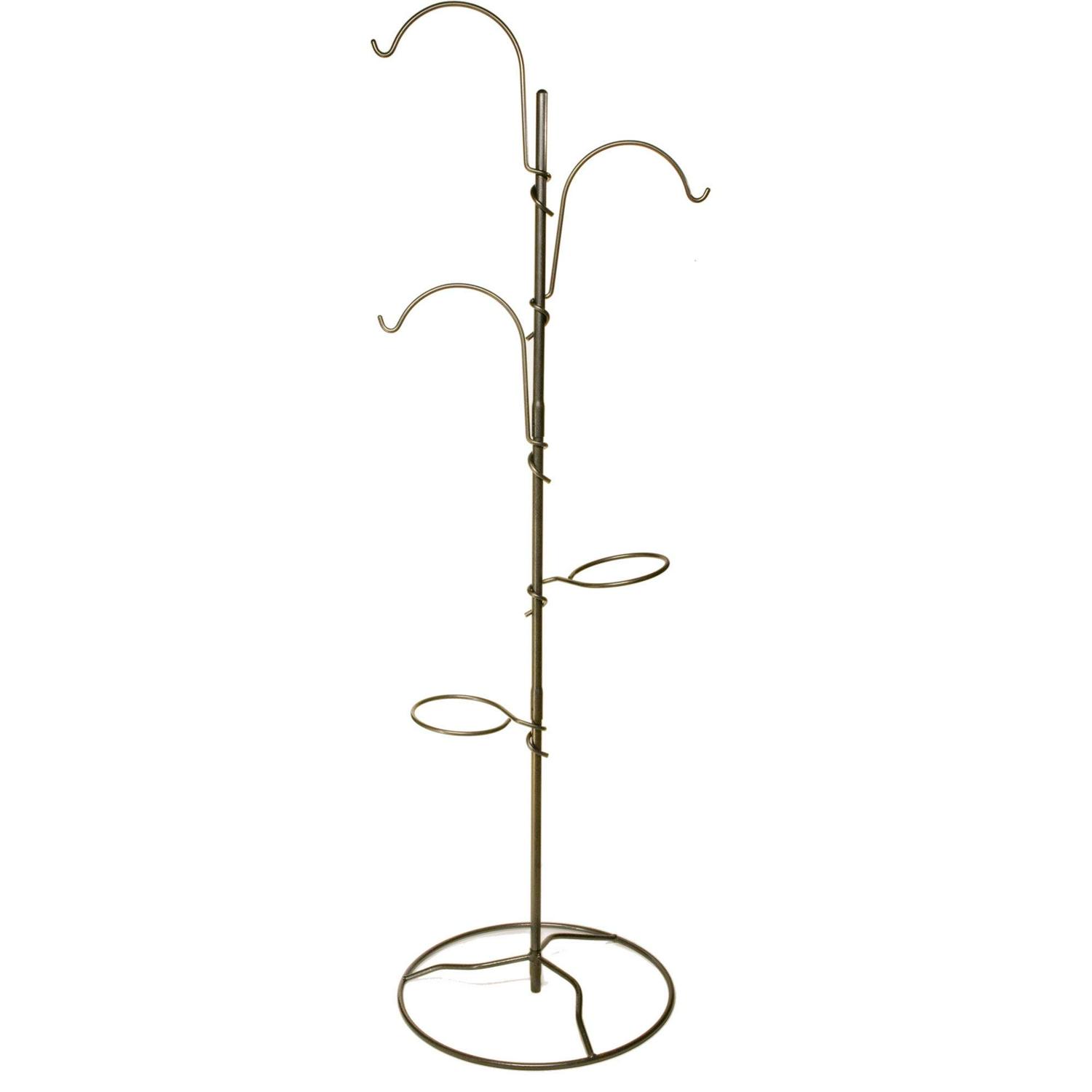Yard Butler YT-5 Steel Hanging Garden System with Adjustable Hooks and Balcony Base