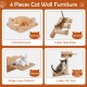 Cat Wall Furniture Set of 4 with Hammock 2-step Cat Tree and Perch