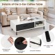 Modern 2-Tier Coffee Table Accent Cocktail Table with Storage