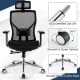 High-Back Mesh Executive Chair with Sliding Seat and Adjustable Lumbar Support