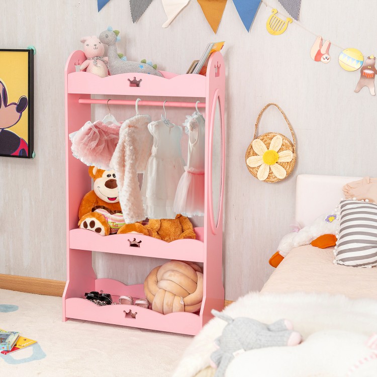 Kids Pretend Costume Closet with Mirror