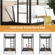 Twin Over Futon Bunk Bed with 2 Ladders and Safety Guardrails