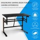 Pneumatic Height Adjustable Gaming Desk T Shaped Game Station with Power Strip Tray