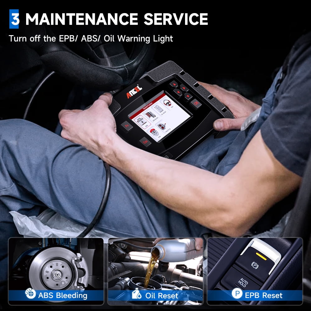 ANCEL FX5000 OBD2 Scanner – All Systems Diagnostic Tool with ABS Bleeding, EPB & Oil Reset, 10 OBDII Modes, Lifetime Updates