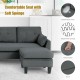Reversible Sectional Sofa Couch L-Shaped Sofa Couch with Ottoman