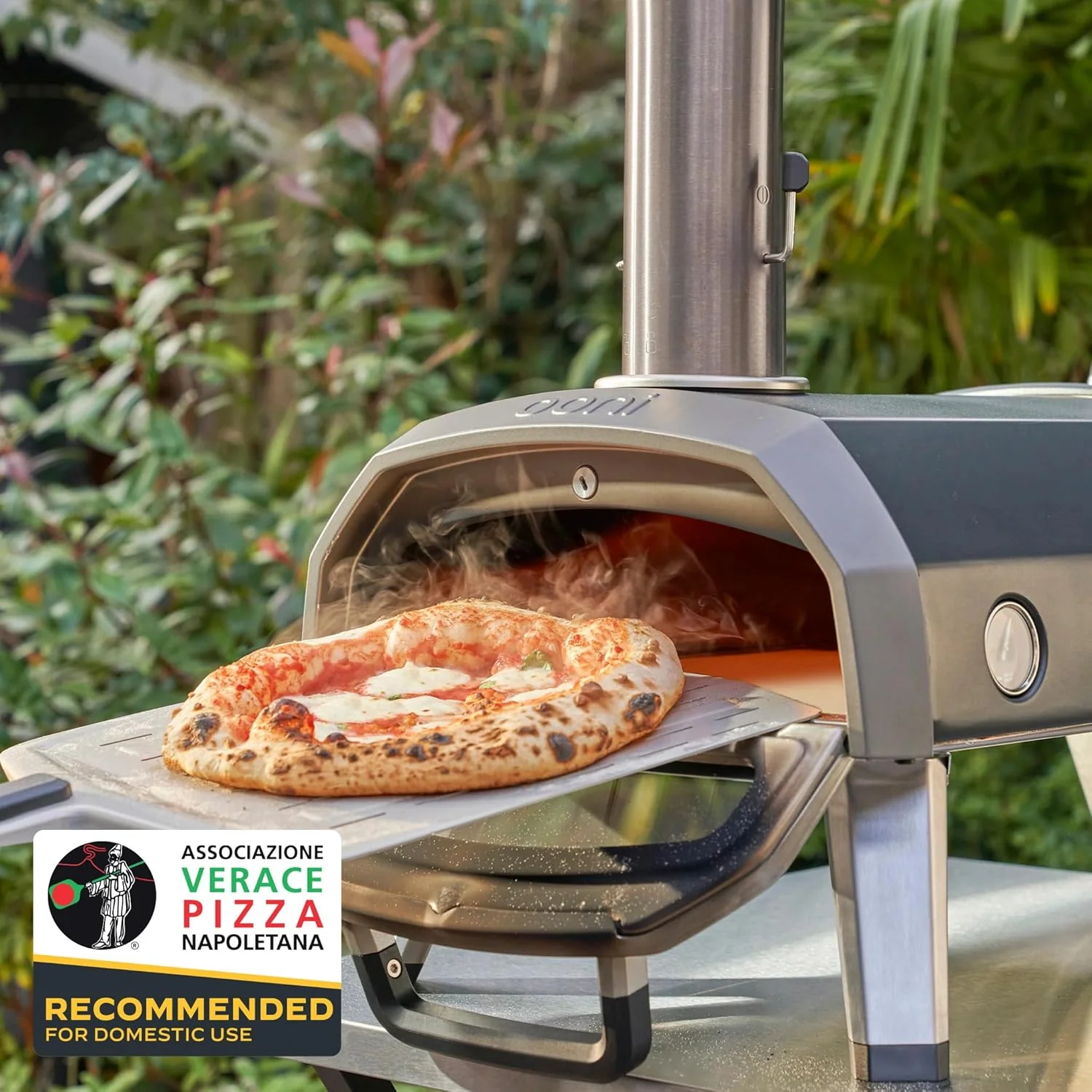 Ooni Karu 12 Multi-Fuel Outdoor Pizza Oven – 12 Inch Pizzas in 60 Seconds - Portable Wood and Gas Fired Pizza Oven with Pizza Stone, Dual Fuel Ooni Pizza Oven